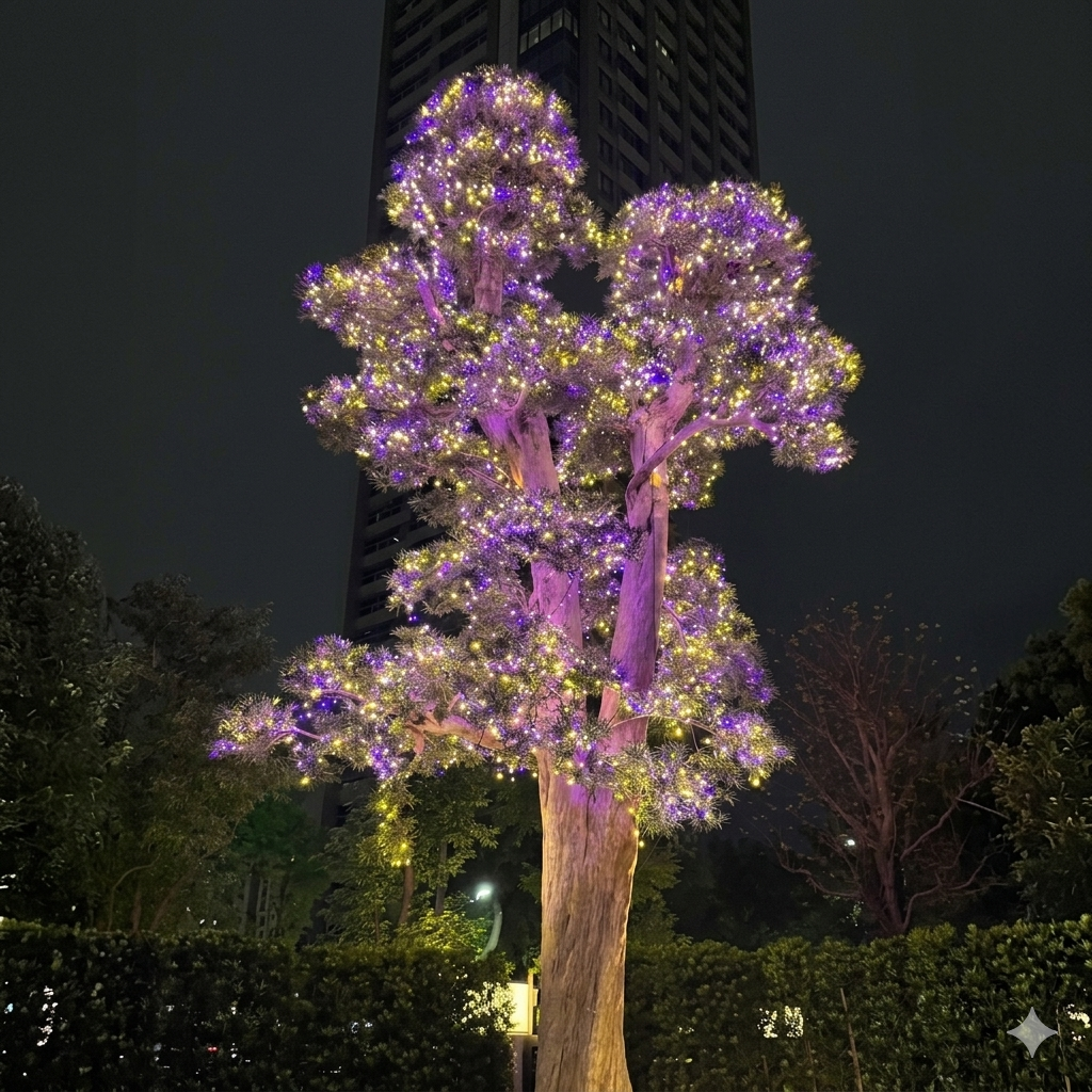 聖誕燈 訂製串燈1紫1玫瑰粉+暖白光