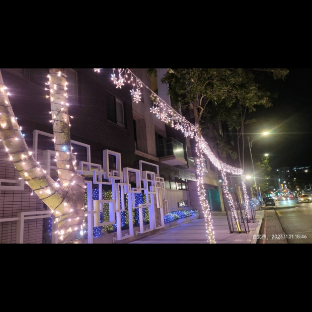 聖誕燈 串燈玫瑰金 閃白 實景圖