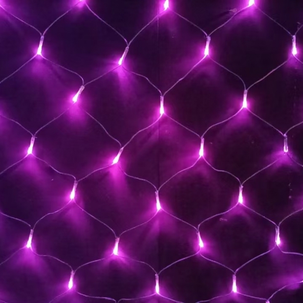 聖誕燈 粉光網燈