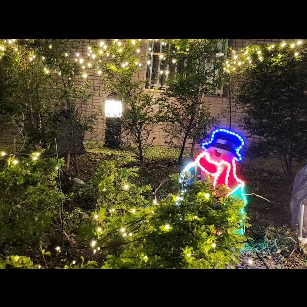 聖誕燈  版印雪人造型實景圖