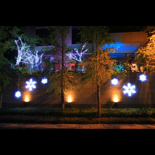 聖誕燈 雪花串燈實景圖