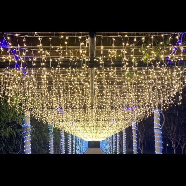 聖誕燈 冰燈 暖白實景圖