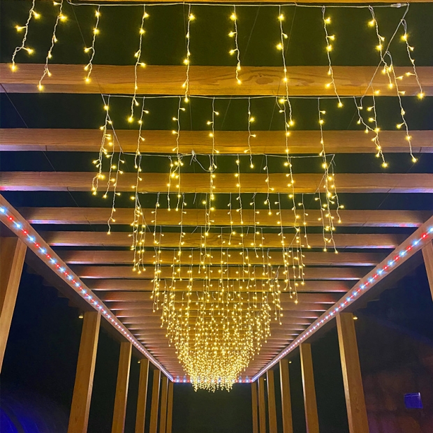 聖誕燈 冰燈 暖白實景圖