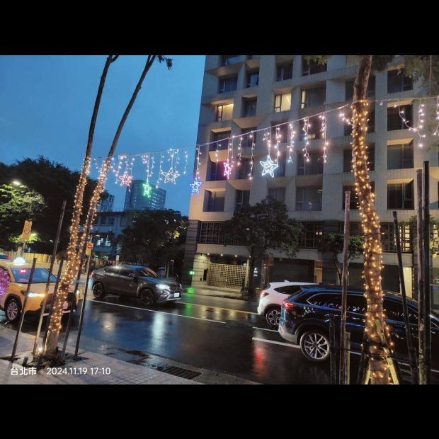 聖誕燈 冰燈造型 彩色六星星實景圖