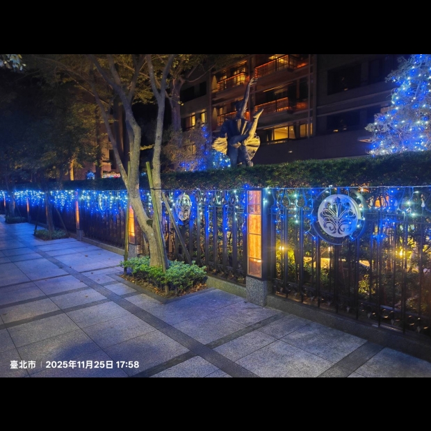 聖誕燈 冰燈 藍白實景圖