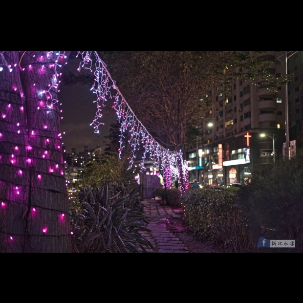 聖誕燈 粉白冰燈實景圖