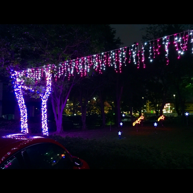 聖誕燈 粉白冰燈實景圖