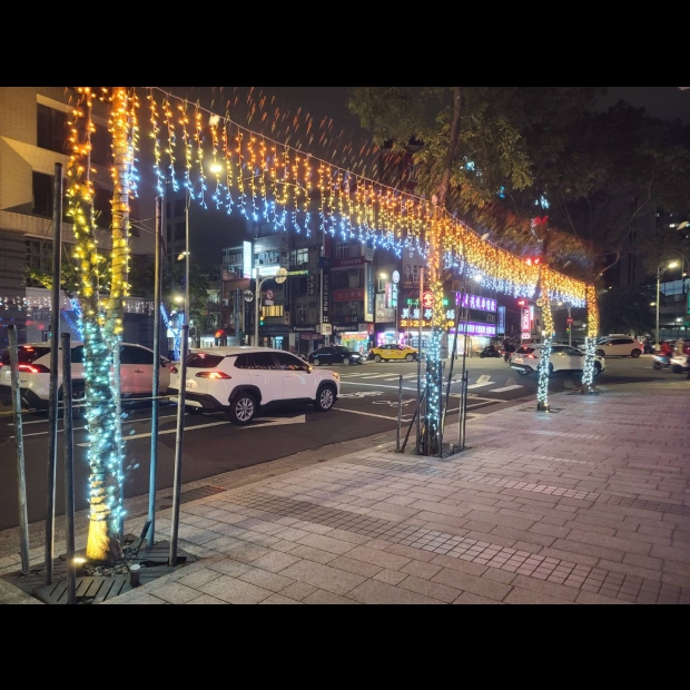 聖誕燈 三色窗簾燈串燈實景圖