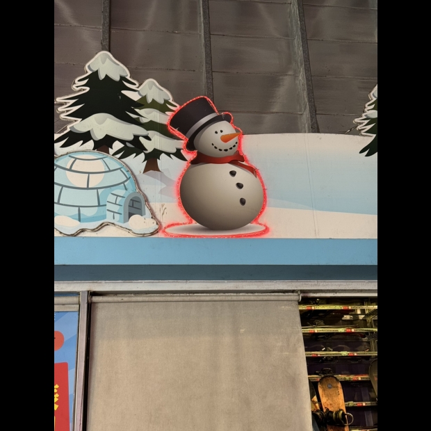 聖誕燈 水管燈 紅光實景圖