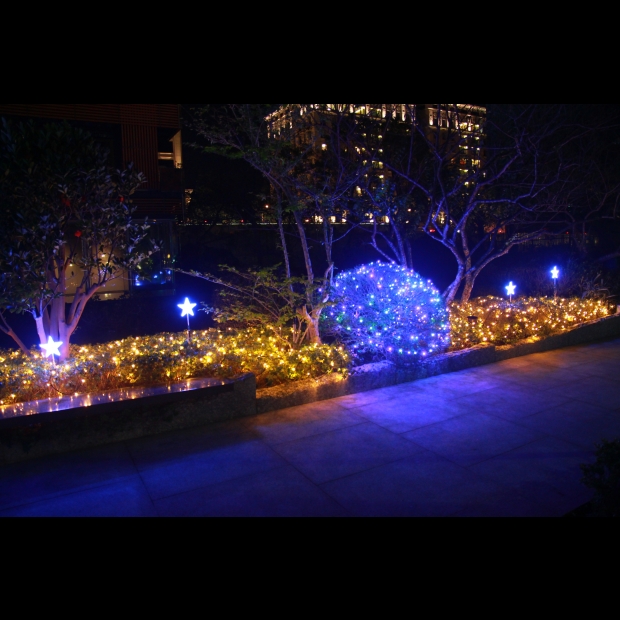 聖誕燈 3D星星樹頂插土燈 實景圖 