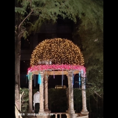 聖誕燈 串燈 粉紅實景圖