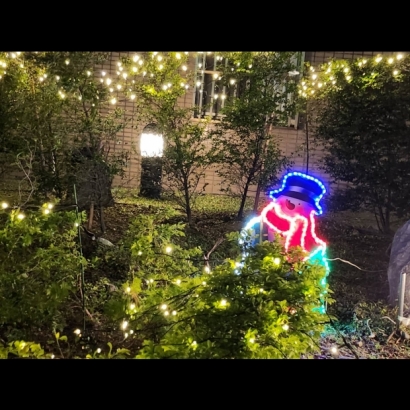 聖誕燈  版印雪人造型實景圖