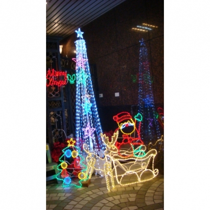 聖誕燈 聖誕燈老公公造型實景圖