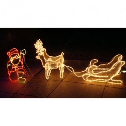 聖誕燈 聖誕燈老公公造型實景圖