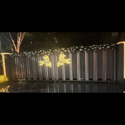 聖誕燈 霓虹跳鹿造型實景圖