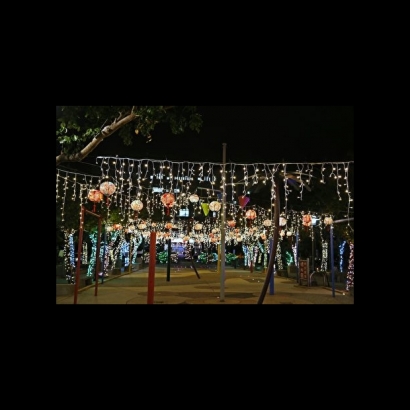 聖誕燈 冰燈 暖白實景圖