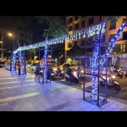 聖誕燈 冰燈造型 小星星冰燈實景圖