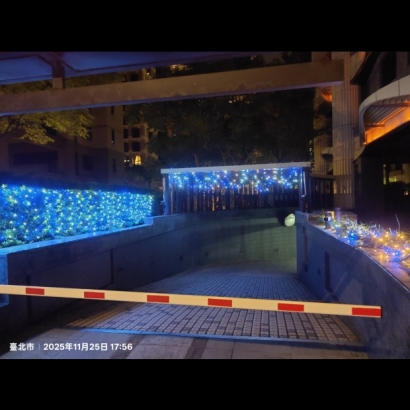 聖誕燈 網燈 藍白實景圖