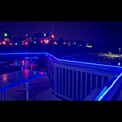 聖誕燈 水管燈藍光實景圖