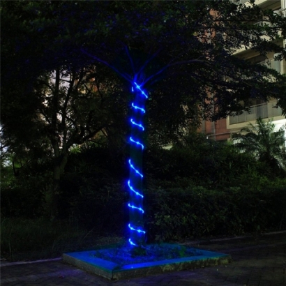 聖誕燈 水管燈藍光實景圖