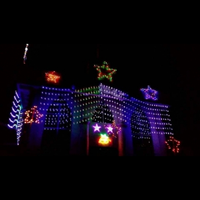 聖誕燈 流水燈 實景圖