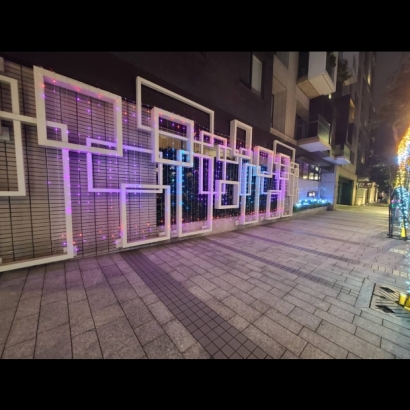 聖誕燈 字幕窗簾燈